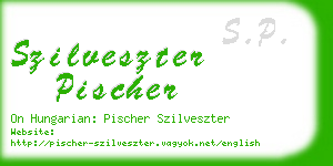 szilveszter pischer business card